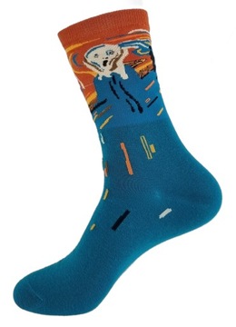 SKARPETKI TKANE KRZYK MUNCH SCREAM 39-45