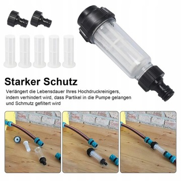 Детали для осадочного фильтра для садового шланга, 9 шт.