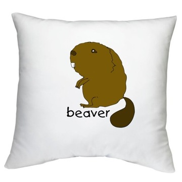 ПОДУШКА КРАСНАЯ БЕЛКА, УЗОРЫ БОБРА БЕЛКИ