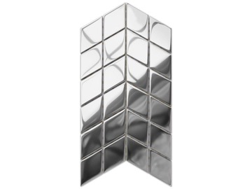 MOZAIKA DOUBLE CHEVRON SREBRNA CHROM METALIC