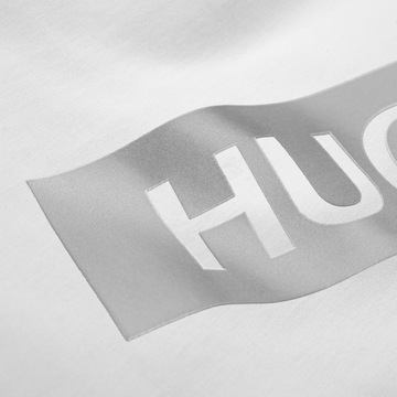 T-shirt męski okrągły dekolt Hugo Boss rozmiar M biała