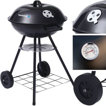 Grill okrągły z pokrywą BLAUPUNKT GC-401 termometr