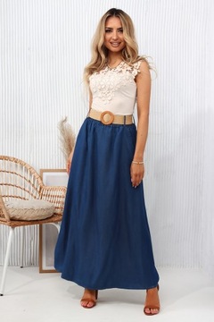 ЖЕНСКАЯ ЮБКА ДЛИННЫЕ МАКСИ ЖЕНСТВЕННЫЕ ДЖИНСЫ МОДНЫЕ ЦВЕТА В ПОЛОСКУ