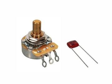 Потенциометр Fender 500K с цельным горшком