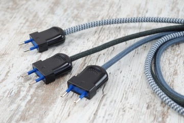 черная итальянская вилка для плетеного кабеля LOFT DIY