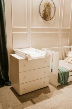 Комплект детской мебели Комод Кроватка 120x60 Белый PAULA