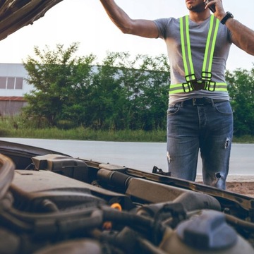 Светоотражающие ремни безопасности, жилет безопасности, велосипед, мотоцикл, бег, дорожное предупреждение