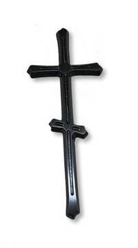 Krzyż prawosławny maltański 15cm - czerniony odlew mosiężny