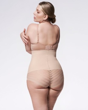 JULIMEX ТРУСИКИ С ВЫСОКОЙ ПОСАДКОЙ 141 БЕСШОВНЫЕ БЕЖЕВЫЕ L