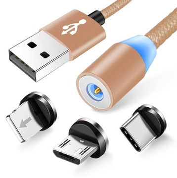 KABEL MAGNETYCZNY 3w1 MICRO TYP-C USB-C do IPHONE