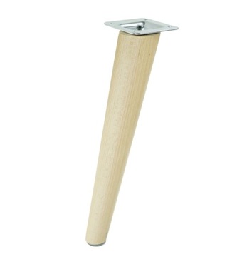 1x Noga do mebli, stolika drewniana, bukowa lakier skośna zestaw 30 cm