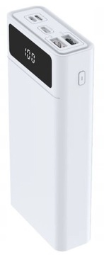 Power Bank 40000 мАч, 2xUSB USB-C, белый, быстрый PD QC