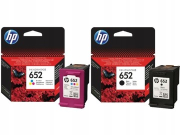 Комплект из 2 картриджей HP 652, оригинальные, черный + цветной