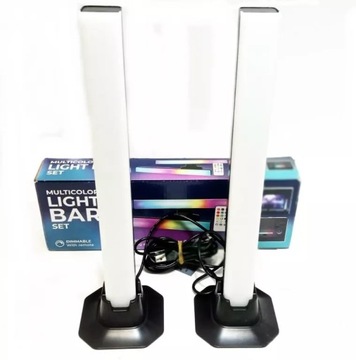 ZESTAW SŁUPKÓW LED MULTICOLOR BAR SET 2 x LAMPA LED RGB LIGHT BAR