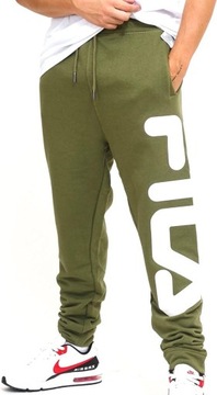 Spodnie męskie Fila dresowe sportowe joggery zielone ściągaczer XL