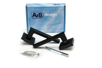 Дверная ручка QUBIK QR, квадратная пластина, черная