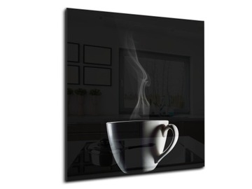 panel szklany między meble dekor 60x70 kawa