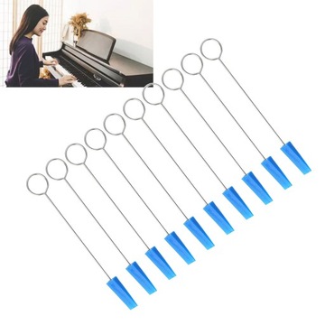 10 шт., приглушение звука для фортепиано, металлическая ручка, треугольный резиновый музыкальный крепежный инструмент