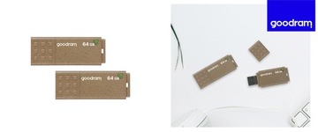 Флэш-накопитель GOODRAM 2x64 ГБ UME3 Eco USB 3.2, комплект из двух штук