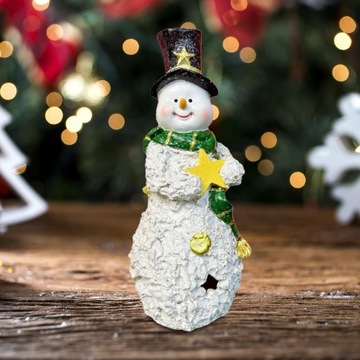 Podświetlane figurki bałwana Festiwal Ozdoba Świąteczny styl B Kolor