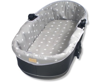 USZTYWNIONA WKŁADKA OCHRANIACZ GONDOLI WÓZKA Z BUDĄ NA ZAMEK BAWEŁNA