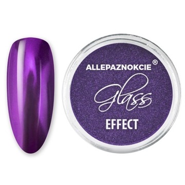 Glass Purple Pyłek lustrzany do zdobień manicure