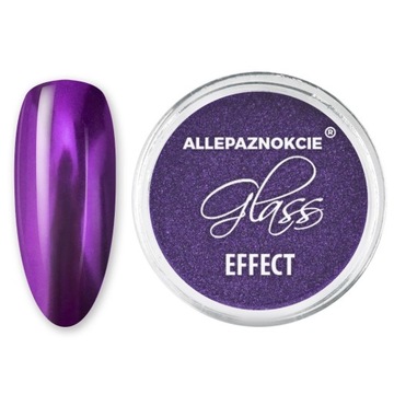 Pyłek lustrzany efekt do zdobień paznokci Glass Effect Purple Nr 7