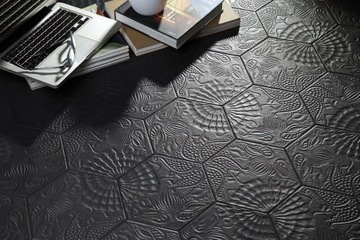 Płytki gres 22x25 Codicer Hex Gaudi Black 1,04m2/25szt