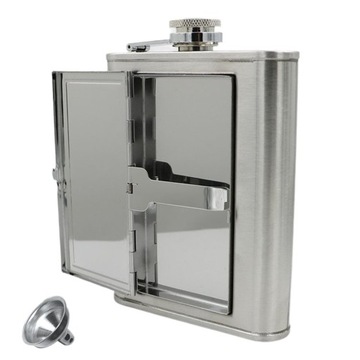 2 in1 Hip Flask papierośnica podwójnego zastosowan