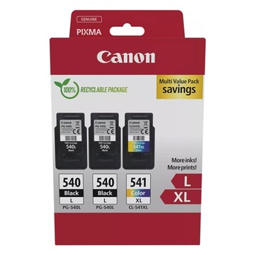 Tusz Canon PG-540Lx2/CL-541XL czarny, trójkolorowy, zestaw 2x 540l + 541xl