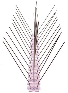 3-RZĘDOWE KOLCE NA PTAKI PRZECIW PTAKOM DŁ. 50cm SZEROKOŚĆ OCHRONY DO 17cm