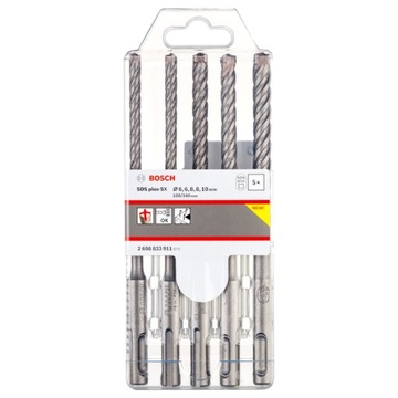 BOSCH ZESTAW WIERTEŁ SDS plus-5X 6/8/10 - 5 SZTUK