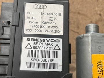 AUDI A4 B6 B7 CABRIO MOTOREK OKNO LEVÝ UK