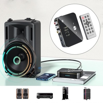 Приемник Bluetooth 5.0, светодиодный цифровой дисплей, черный