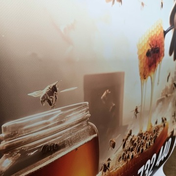 Прочный рекламный баннер для продажи меда, реклама меда 100х100см, брезент