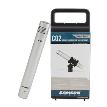 SAMSON C02 mikrofon pojemnościowych Pencil kardioida + walizka uchwyt gąbka