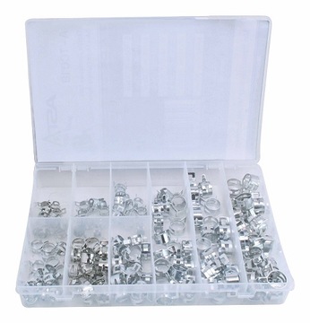 НАБОР ЗАЖИМОВ MINI GBS, 135 шт., ленточные зажимы, стальные зажимы