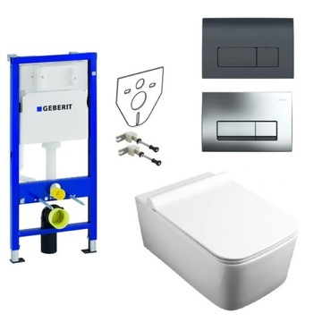 Geberit Zestaw 6w1:Stelaż podt. + Miska WC + Deska
