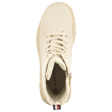 Buty Botki Workery Damskie Tommy Hilfiger Beżowe