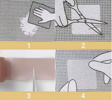 Лента для ремонта москитных сеток REPSO STRONG с клеем - для ремонта москитных сеток, 2м