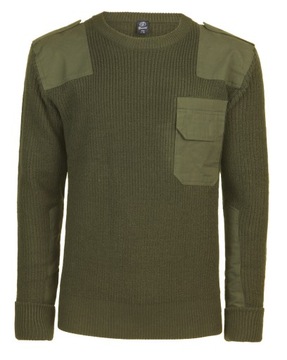 Brandit sweter BW Pullover zielony okrągły rozmiar M