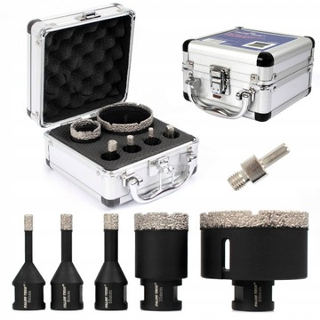 ZESTAW OTWORNICA WIERTŁO DIAMENTOWE DO GRESU 6-68