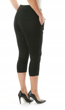 БРЮКИ ИЗ ГЛАДКОЙ ЛЕНТЫ С 3/4 КАРМАНАМИ 496#