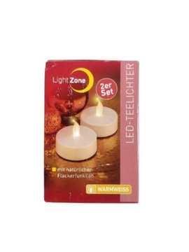 TEALIGHT 2szt LED Fun. migotania ŚWIECZKI ciepłe