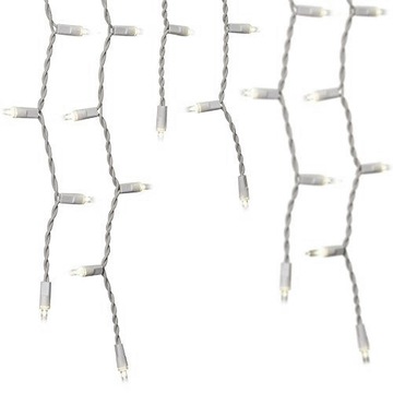 LAMPKI CHOINKOWE 100 LED SOPLE KURTYNA BIAŁY ZIMNY