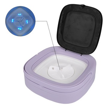 ПОРТАТИВНАЯ МИНИ-СКЛАДНАЯ СТИРАЛЬНАЯ МАШИНА ОБЪЕМОМ 11 Л СО СЛИВНОЙ КОРЗИНОЙ, ВОЗМОЖНОСТЬ ПУТЕШЕСТВИЯ