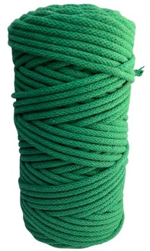 Sznurek bawełniany z rdzeniem 100mm 5mm ZIELONY