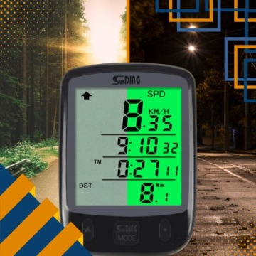 Водонепроницаемый счетчик велосипедов, спидометр с подсветкой, 25 функций ЖК-дисплея.
