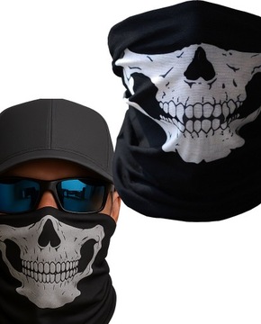 БАЛАКЛАВА БАНДАНА ШАРФ-БАНДАНА Многофункциональная маска Череп Теплый 45х25см