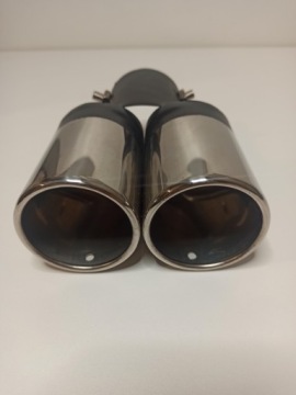 Насадка выхлопной трубы серого цвета, двойная